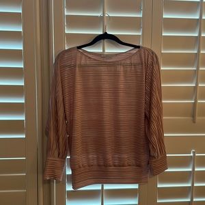 Mauve shimmer long sleeve blouse